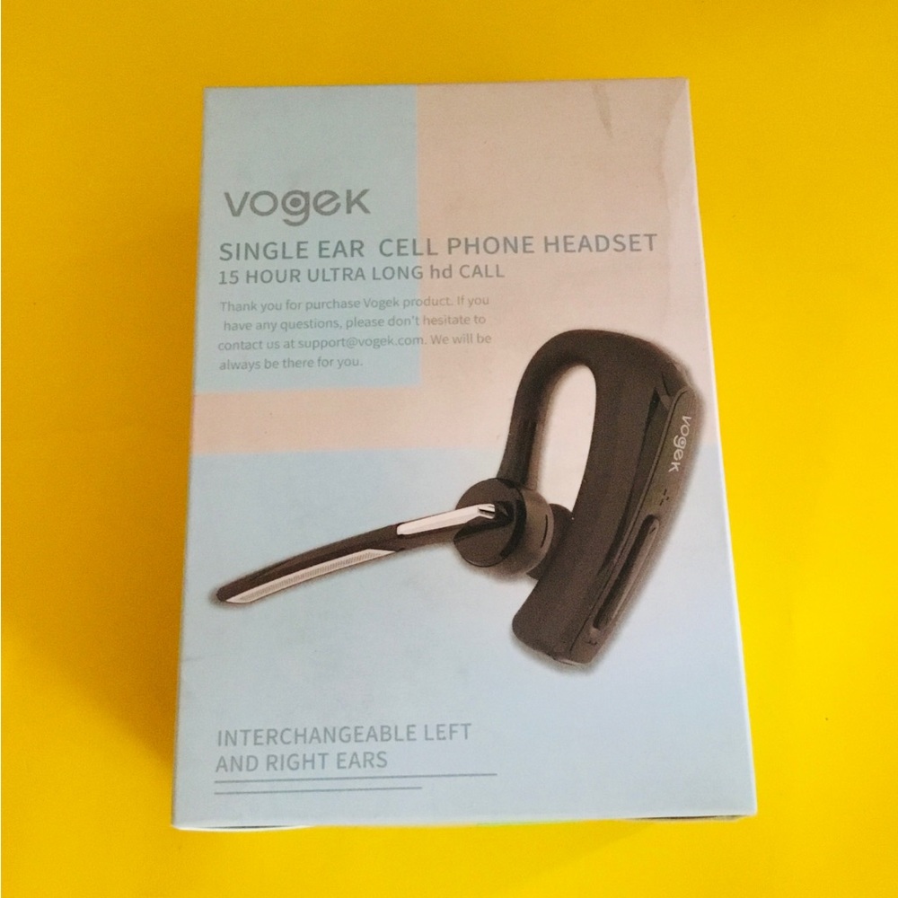 Black Single Ear Cell Phone Headset